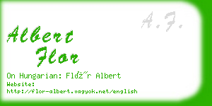 albert flor business card